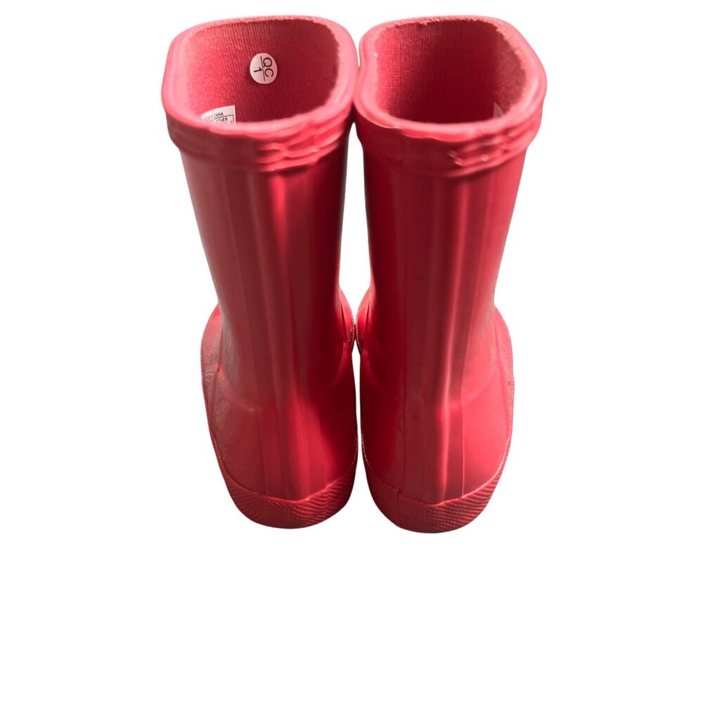 Hunter Girls Pink Toddler Rainboots 7G/6B - Picture 4 of 9